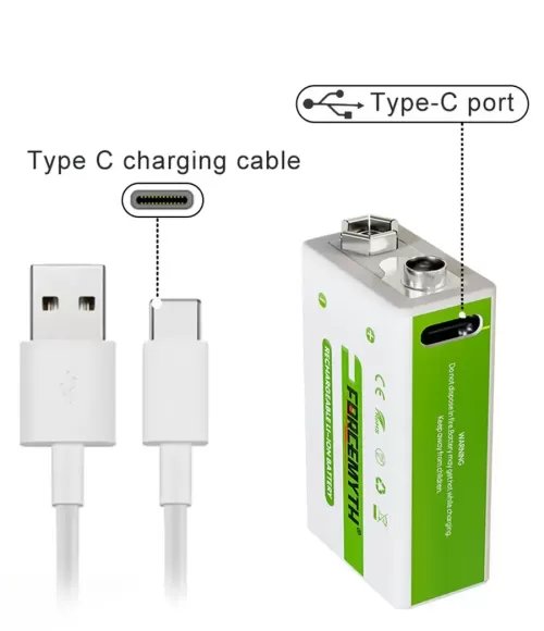 Rechargeable Li-ion Battery 9V 1000mAh Battery