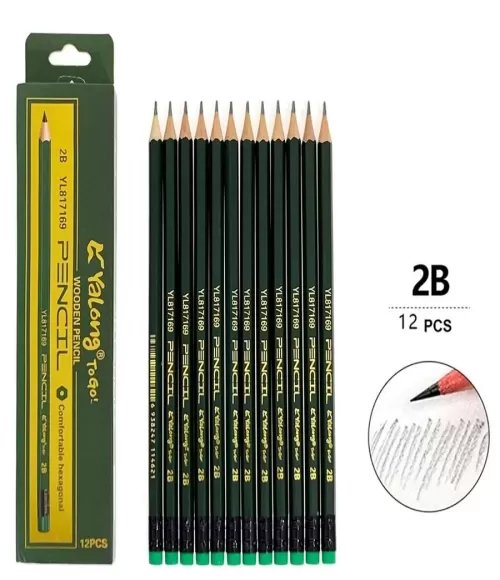Wooden pencil 2B, (12pcs/Box)