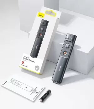 Baseus Wireless Presenter Laser Pointer 2.4GHz Type-C Remote Controller PPT Pen for Projector USB Pointer Presenter