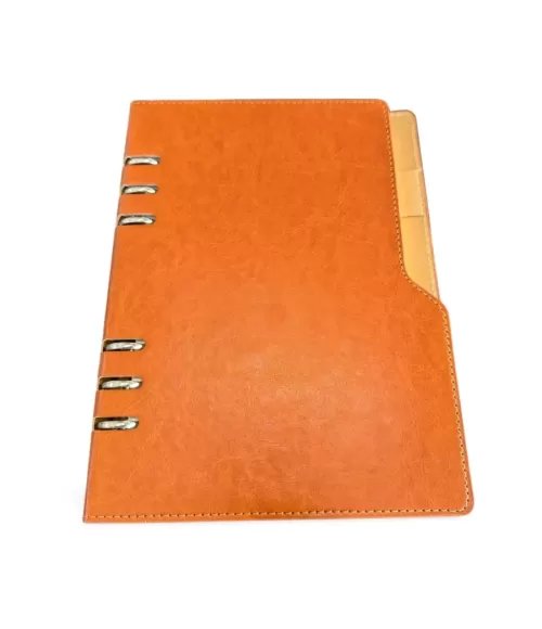 Notebook, A5, PU Leather Cover, Planner, Pocket Organizer For Stationery (Color: Brown, Size: A5)