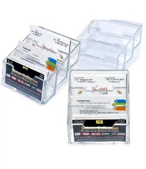 Acrylic 3-Tier Layer Business Card Organizer (Transparent) (3-Tier)