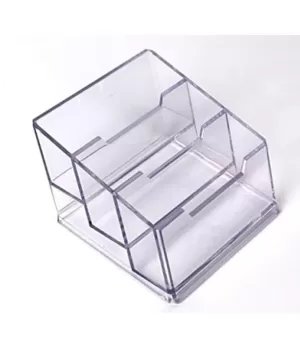 Acrylic 3-Tier Layer Business Card Organizer (Transparent) (3-Tier)