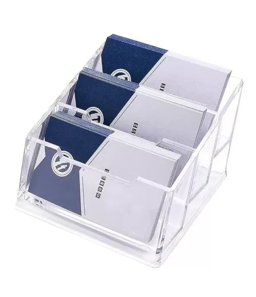 Acrylic 3-Tier Layer Business Card Organizer (Transparent) (3-Tier)